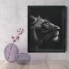ZYSYML Black And White African Wild Animal Photo Wall Art Lion Picture Canvas Wall Poster Printing,Brave Inspirational Wall Art For Bedroom Living Room Decor Wood Black 16x24inch view 3