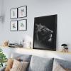 ZYSYML Black And White African Wild Animal Photo Wall Art Lion Picture Canvas Wall Poster Printing,Brave Inspirational Wall Art For Bedroom Living Room Decor Wood Black 16x24inch view 4