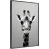 ZYSYML Giraffe Canvas Wall Art Animal Poster Black And White Prints Picture With for Living Room Bedroom Nursery Office Kids Room Decor Gifts for Boy Girl And Babies Metal Black 16x24inch view 1