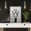 ZYSYML Giraffe Canvas Wall Art Animal Poster Black And White Prints Picture With for Living Room Bedroom Nursery Office Kids Room Decor Gifts for Boy Girl And Babies Metal Black 16x24inch view 3