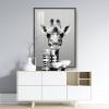 ZYSYML Giraffe Canvas Wall Art Animal Poster Black And White Prints Picture With for Living Room Bedroom Nursery Office Kids Room Decor Gifts for Boy Girl And Babies Metal Black 16x24inch view 4