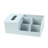 PRETYZOOM Plastic Tissue Box Holder Multifunctional Desktop Organizer for Home Office Plastic Lightweight Design Chic Colors for Bathroom Kitchen Living view 1