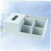 PRETYZOOM Plastic Tissue Box Holder Multifunctional Desktop Organizer for Home Office Plastic Lightweight Design Chic Colors for Bathroom Kitchen Living view 3