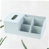 PRETYZOOM Plastic Tissue Box Holder Multifunctional Desktop Organizer for Home Office Plastic Lightweight Design Chic Colors for Bathroom Kitchen Living view 4
