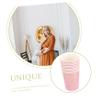 Alipis 20pcs Pink Paper Cups for Birthday Party Tableware Decor Supplies view 3