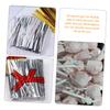 OUNONA 5bags Twist Ties for Baking and Candy Binding Ties for Bread Bags Lollipop Sealing Silver Twist for Party Treats and view 2