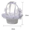 Ciieeo Crystal Flower Girl Basket Bowknot Design Wedding Flower Basket for Girls for Ceremonies Parties and Special Events view 2