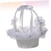Ciieeo Crystal Flower Girl Basket Bowknot Design Wedding Flower Basket for Girls for Ceremonies Parties and Special Events view 3