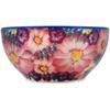 Polmedia Polish Pottery Bowl 6-inch UNIKAT - Blossoming Purple Harmony Pattern Handmade in Boleslawiec Poland by Ceramika Dalia + Certificate of Authenticity view 3