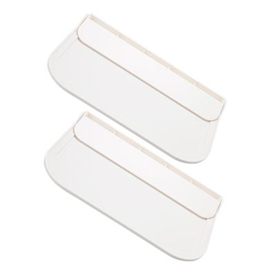 Ciieeo 2pcs Wall Mounted Floating Storage Shelf Foldable Towel Rack for Bathroom and Kitchen Plastic Organizer for Towels Toiletries and Essentials Compact Design for Small Spaces
