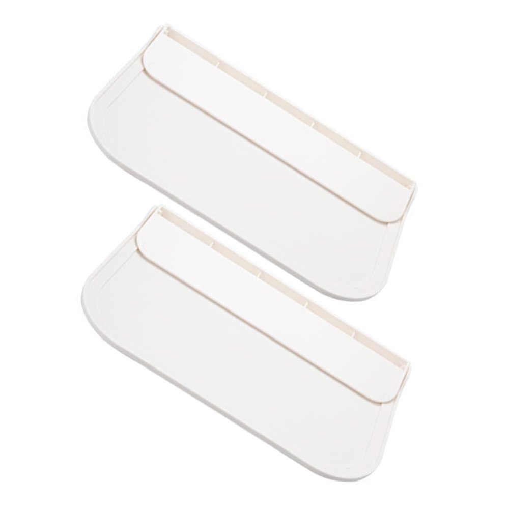 Ciieeo 2pcs Wall Mounted Floating Storage Shelf Foldable Towel Rack for Bathroom and Kitchen Plastic Organizer for Towels Toiletries and Essentials Compact Design for Small Spaces
