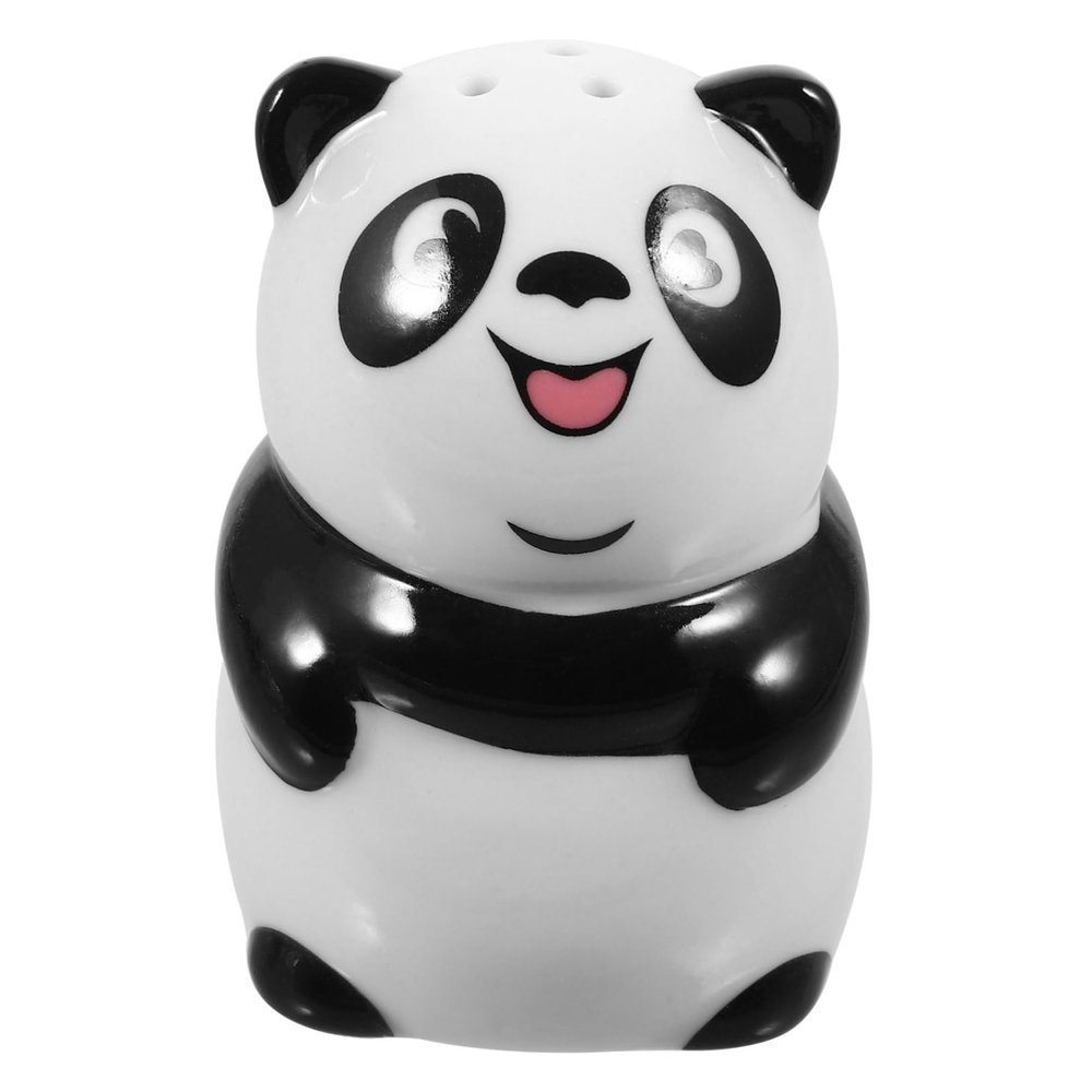 Gatuida Cute Panda Ceramic Seasoning Jar Funny Toothpick Holder for Home Kitchen Decor