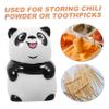 Gatuida Cute Panda Ceramic Seasoning Jar Funny Toothpick Holder for Home Kitchen Decor view 2
