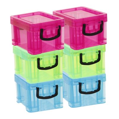 STOBOK 6pcs Box Plastic Storage Bins with Lids Small Size Small Plastic Storage Containers Handicrafts Storage Case Cosmetics Storage Small Plastic Container Pp Plastic Mini Organizer