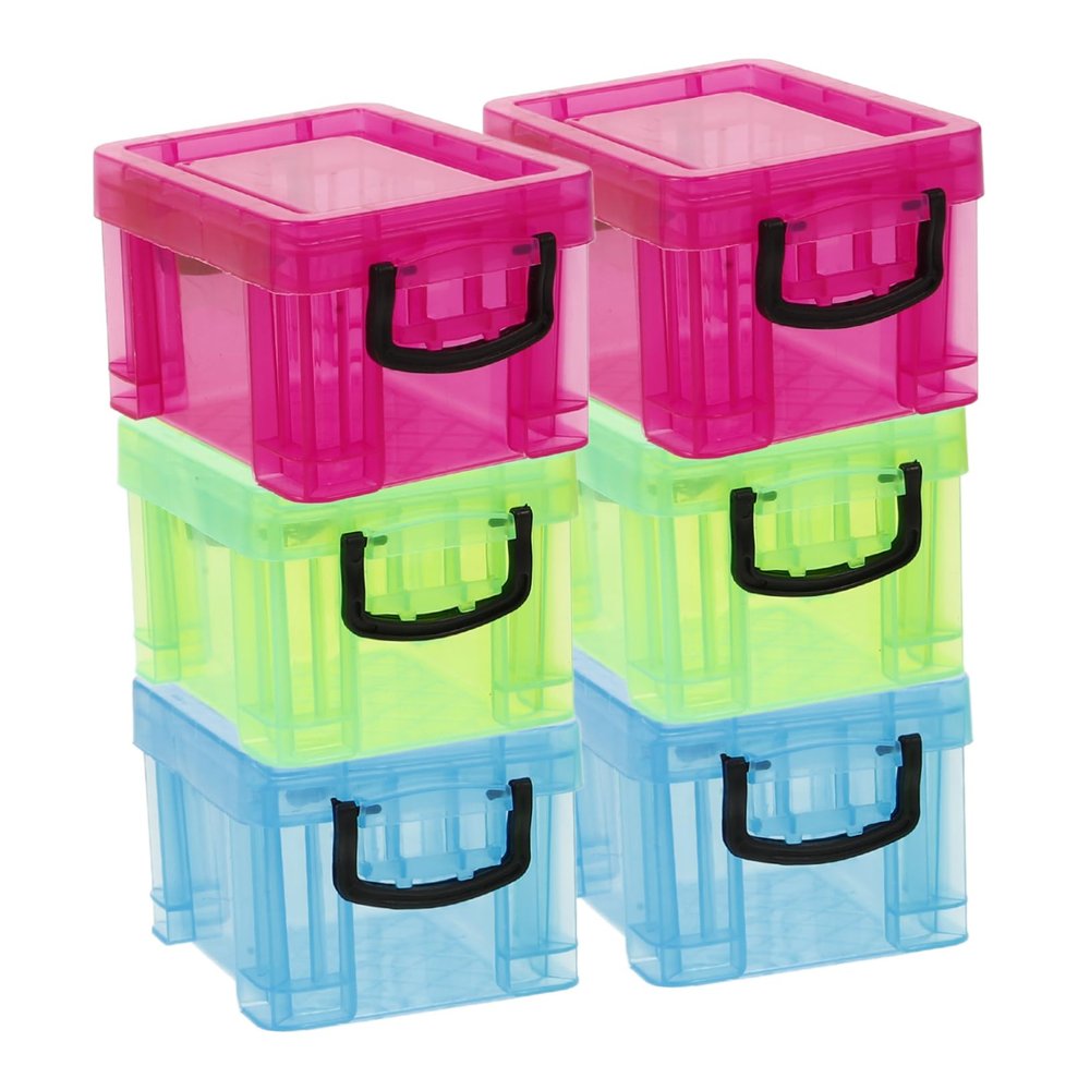 STOBOK 6pcs Box Plastic Storage Bins with Lids Small Size Small Plastic Storage Containers Handicrafts Storage Case Cosmetics Storage Small Plastic Container Pp Plastic Mini Organizer