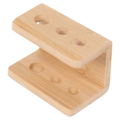 Amosfun Bamboo Toothbrush Organizer with Desktop Holder for Toothbrushes Razors and Combs Elegant Bathroom Storage for Use