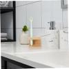 Amosfun Bamboo Toothbrush Organizer with Desktop Holder for Toothbrushes Razors and Combs Elegant Bathroom Storage for Use view 2