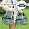 Bivxisrvo Cute Mushroom Leaf Print Lunch Cooler Bag Freezable for Kids 5-10Y Waterproof Oil-proof Lunch Box Backpack for Children, Meal Bag Lunch Box for Middle School University view 4