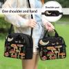 Bivxisrvo Starry Night Mushroom Print Lunch Box Backpack for Kids 5-10Y Leakproof Meal Bag Lunch Box with Front Packet Fashion Tote Bag for Middle School Secondary Schools view 4