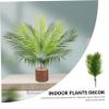 ABOOFAN 2pcs Imitation Plants Simulation Sago Cycas Decor Home Fake Sago Cycas Leaf Indoor Plants Decor Artificial Plant Adornment Fake Plants Garden Home Decor Plastic Sago Cycas Leaf, 50X20CM view 2