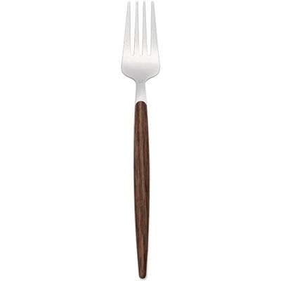 AQIANGJY Dinner Forks Classic Steak Fork Wooden Brown Handle Dinner Forks Salad Forks Elegant Premium Durable Kitchen Restaurant Flatware Forks Dessert Forks