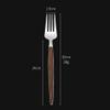 AQIANGJY Dinner Forks Classic Steak Fork Wooden Brown Handle Dinner Forks Salad Forks Elegant Premium Durable Kitchen Restaurant Flatware Forks Dessert Forks view 2