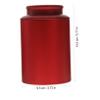 GRIRIW Airtight Tea Tin Canister with Elegant Design Small Red Metal Storage Jar for Loose Leaf Tea and Beads Scratch Moisture Resistant view 2