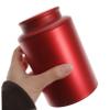 GRIRIW Airtight Tea Tin Canister with Elegant Design Small Red Metal Storage Jar for Loose Leaf Tea and Beads Scratch Moisture Resistant view 4
