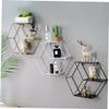 Cabilock Hexagon Storage Rack for Wall Decoration Unique White and Shelves for Living Room Office Dorm Use Functional and Stylish Decorative Organizer view 2