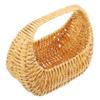 Wedding Flower Girl Basket with Handle, Woven Hand-made Basket view 1