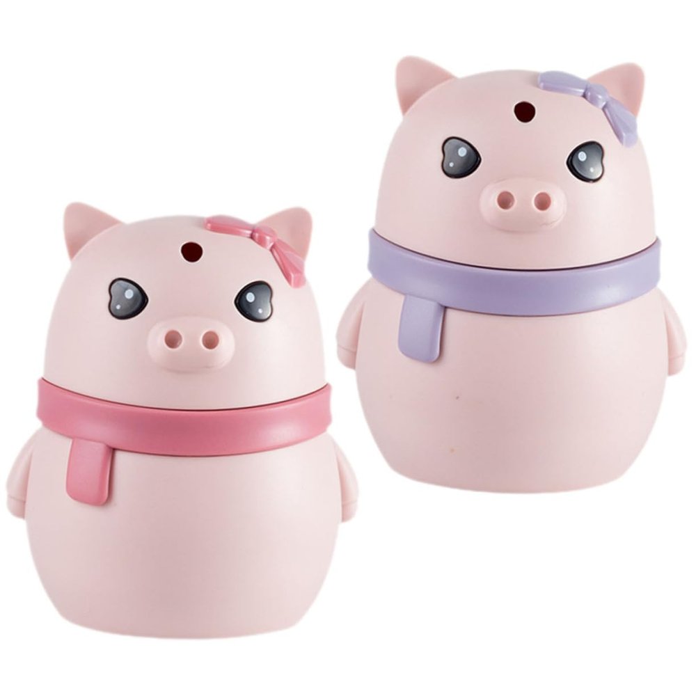 DECHOUS 2pcs Portable Automatic Toothpick Dispenser Box Sturdy Toothpick Holder Dispenser Novelty Pig Theme