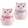 DECHOUS 2pcs Portable Automatic Toothpick Dispenser Box Sturdy Toothpick Holder Dispenser Novelty Pig Theme view 1