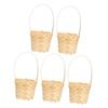 Ciieeo 5pcs Handheld Woven Basket Storage Storage Basket Lid Small Flower for Decor Miniature view 1