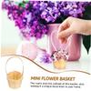 Ciieeo 5pcs Handheld Woven Basket Storage Storage Basket Lid Small Flower for Decor Miniature view 2