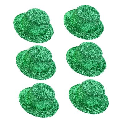 Parliky 6pcs Mini Ireland Party Hats Decorative Felt Tops for Patrick Day Crafts Creative Miniature Doll Accessories for Costumes and Celebrations