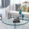 ENNROT 32 Inch Round Tempered Glass Table Top Clear Glass 2/5 Inch Thick Beveled Polished Edge for Coffee Table, End Table,Dining Table view 2
