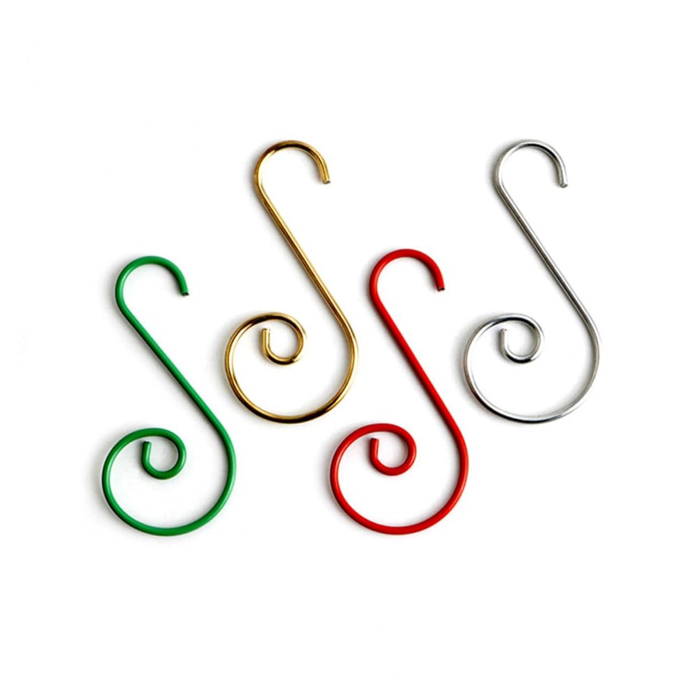 FONDOTIN Heavy Duty s Hooks 100 Pcs Steel Hangers Christmas Tree Wreath Hooks for Decorations