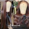 Ashtray Dark Brown Body Wave 13x4 Lace Front Wigs Human Hair Pre Plucked with Baby Hair Chocolate Brown Color 150% Brazilian Remy Hair Lace Frontal Wig Indoors outdoor Ash Tray ( Color : Dark Brown 15 view 3
