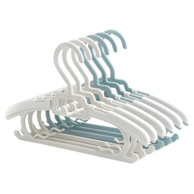 ABOOFAN 10pcs Telescopic Hanger Clothes Hanger Organizer Children Retractable Clothes Hanger Children Clothes Hanger Clothes Hanger Retractable Clothes Hanger, 28x17cm, Blue White