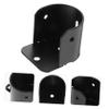 HOOTNEE 4pcs Closet Pole Flange Holders Iron Closet Rod Bracket for Wardrobe Bathroom Laundry Room Easy Installation Black Flange Socket view 4