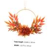 PRETYZOOM 1pc Autumn Maple Leaf Wreath Artificial Chrysanthemum Garland for Thanksgiving Home Decoration Creative Fall Decor No Maintenance Required for Seasonal Celebrations view 2
