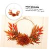 PRETYZOOM 1pc Autumn Maple Leaf Wreath Artificial Chrysanthemum Garland for Thanksgiving Home Decoration Creative Fall Decor No Maintenance Required for Seasonal Celebrations view 4