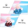 Cabilock 8pcs Tiny Monk Statue Buddha Decor Resin Craft for Desktop Living Room Study view 3