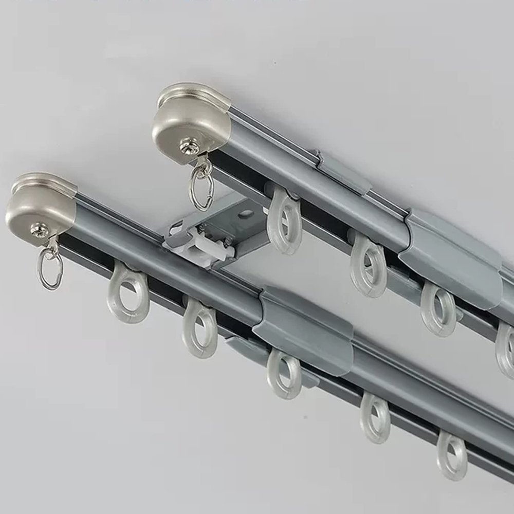 Hospital Curtain Track System RV Curtain Ceiling Curtain Track Room Divider, Aluminum Retractable Drapery Rod Double/ Hanging System 2 3 5 8 9 FT Pole Rails, Hospital RV Gazebo Privacy Worktop ( Color