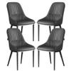 AYARNA Kitchen Dining Chairs Set of 4,Leather Marriage Room Balcony Sofa Chair Sturdy Carbon Steel Legs Dressing Table Makeup Chair(Gray) view 1