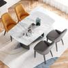 AYARNA Kitchen Dining Chairs Set of 4,Leather Marriage Room Balcony Sofa Chair Sturdy Carbon Steel Legs Dressing Table Makeup Chair(Gray) view 2