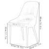 AYARNA Kitchen Dining Chairs Set of 4,Leather Marriage Room Balcony Sofa Chair Sturdy Carbon Steel Legs Dressing Table Makeup Chair(Gray) view 3
