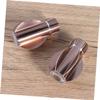 Cabilock 2pcs Star Fruit Curtain Rod Finials Rose Gold Drapery Pole Caps Decorative for Home and Office Pair view 2