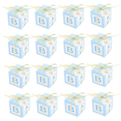 FRCOLOR 50sets Candy Boxes for Shower and Wedding Treats Elegant Gable Design Ribbons and Cards Festive Packaging for Candies and Snacks for Celebrations and Parties