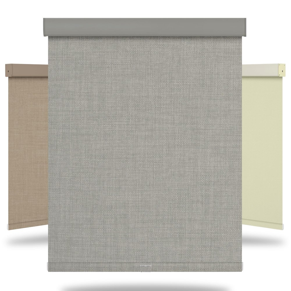 SEEUNANA Free-Stop Cordless Blackout Roller Shades for Windows,Linen Fabric Roller Blinds with Cassette Valance,Thermal Insulated UV Protection Window Blinds for Home Office. Light Grey.22 W x 72" H